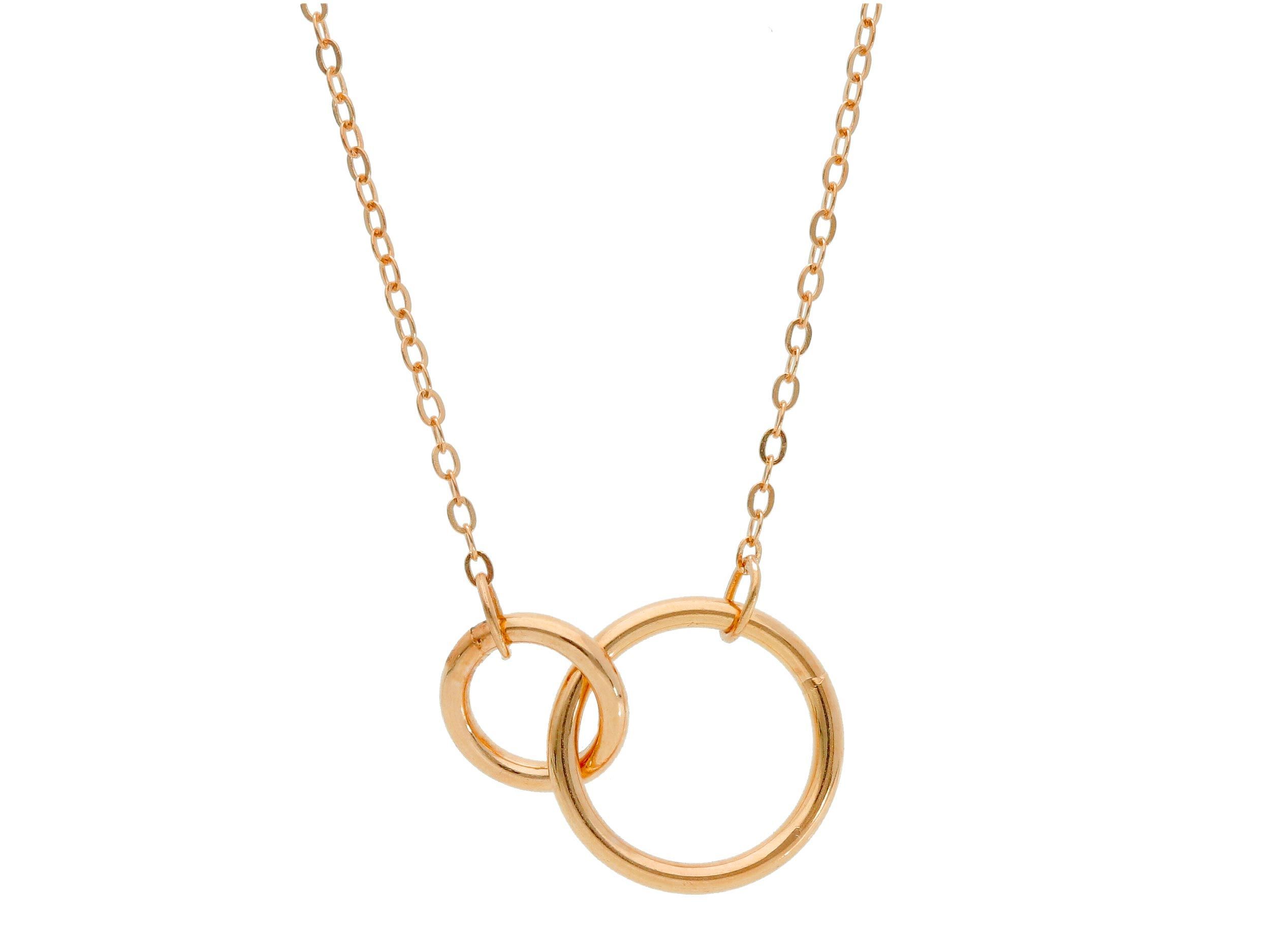 Necklace with rose gold rings k9 (code S249354)
